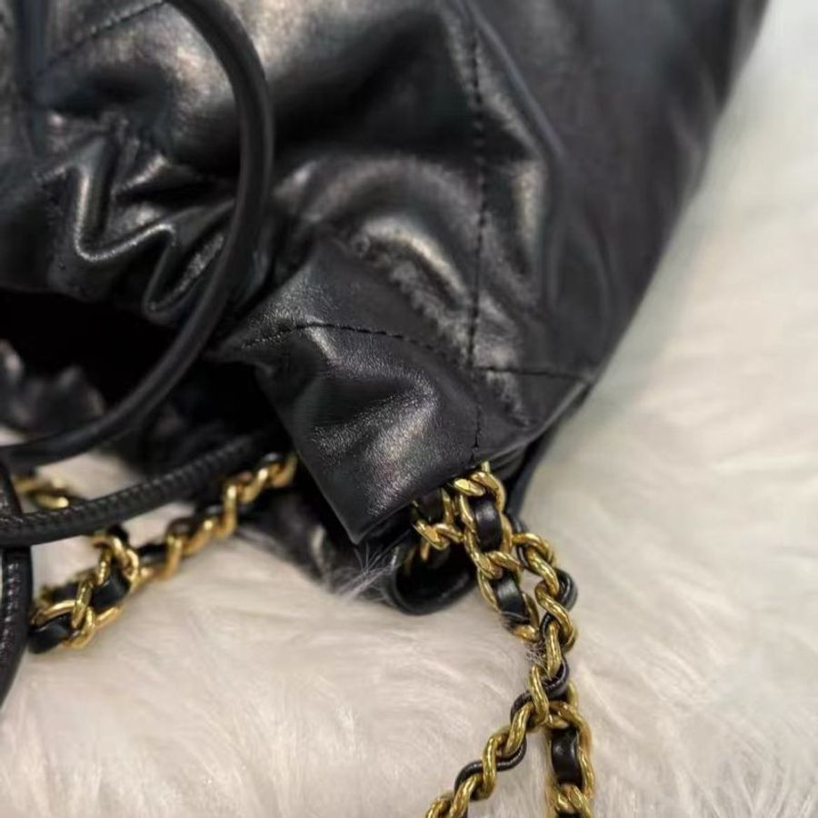 Chanel 22mini bag 黑金垃圾袋 全新可送禮配件盒子塵袋購證芯片-4