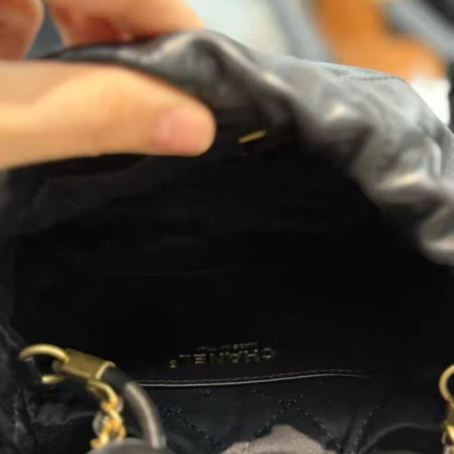 Chanel 22mini bag 黑金垃圾袋 全新可送禮配件盒子塵袋購證芯片-7