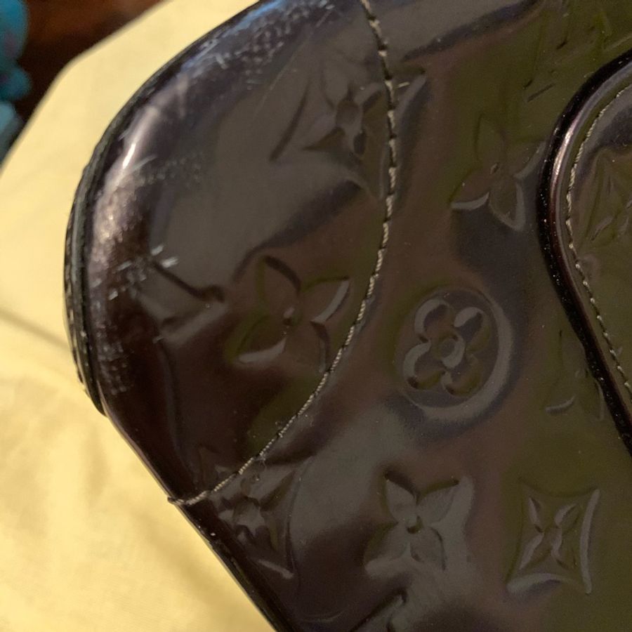 LOUIS VUITTON 漆皮拉鍊款手提包肩背包N93510-38