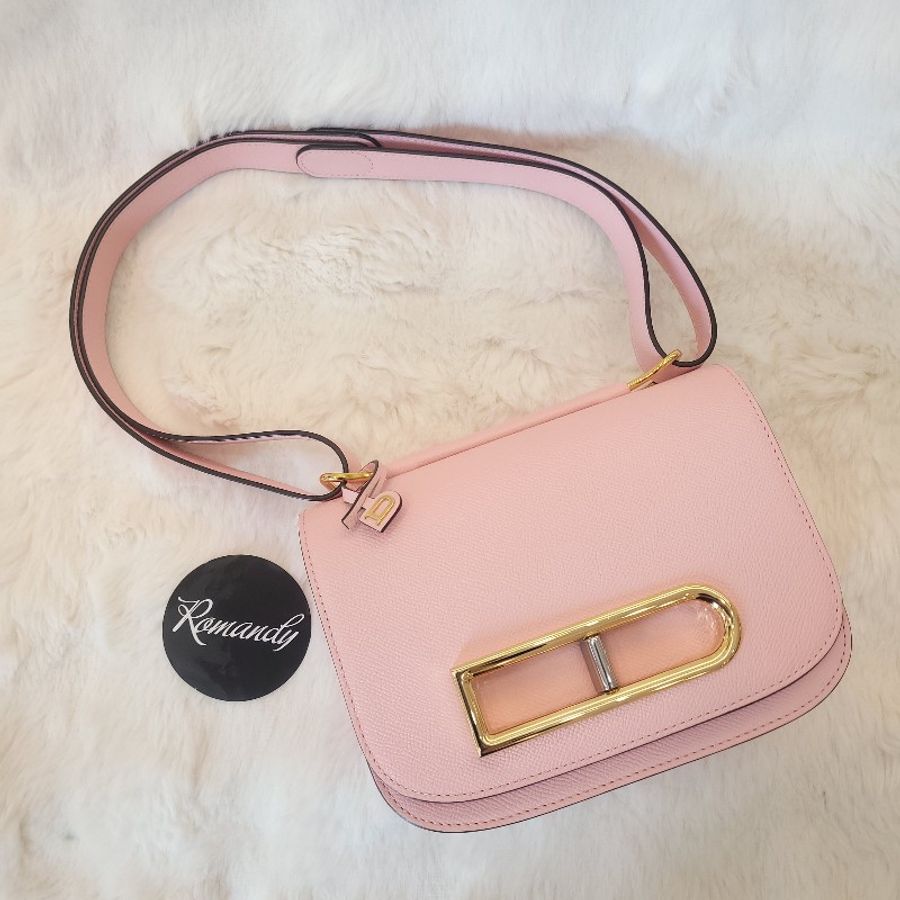 DELVAUX Lingot Small 春櫻粉/金釦-0