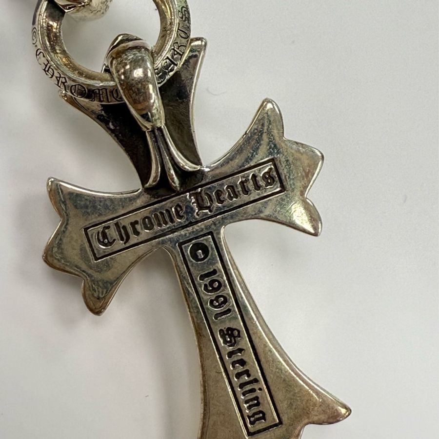 全新未使用 克羅心十字架 chromehearts 925吊墜5cm 項鏈30cm-7