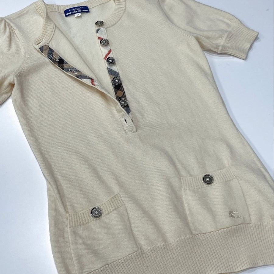 BURBERRY 藍標 銀扣口袋羊毛戰馬口袋上衣-6