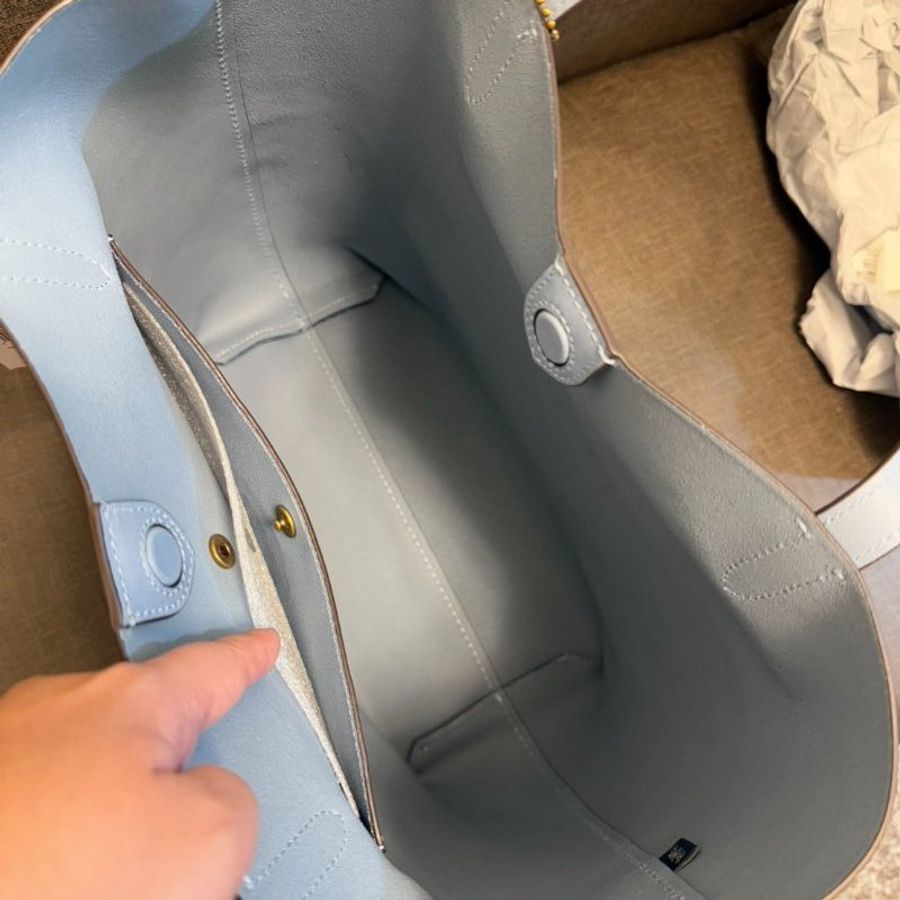 全新 Coach MANHATTAN 藍色 托特包-2