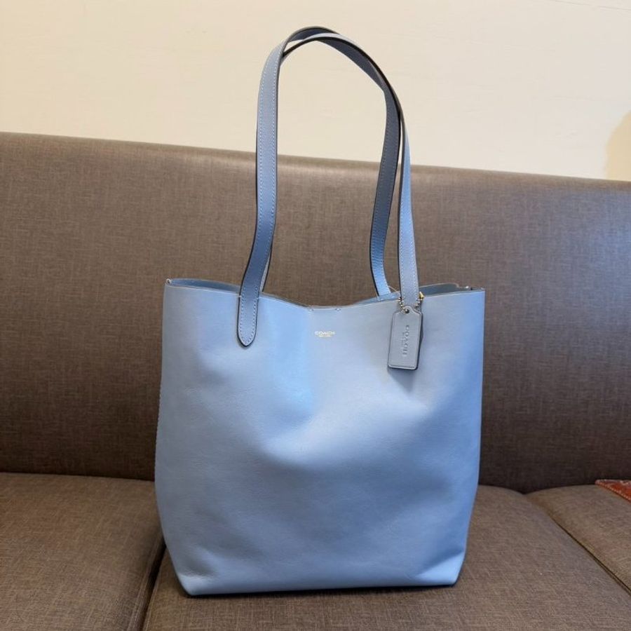 全新 Coach MANHATTAN 藍色 托特包-5