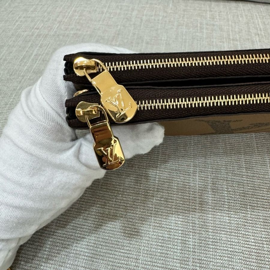 LV M69203 Double Zip Pochette 雙色老花二合一斜背包-16