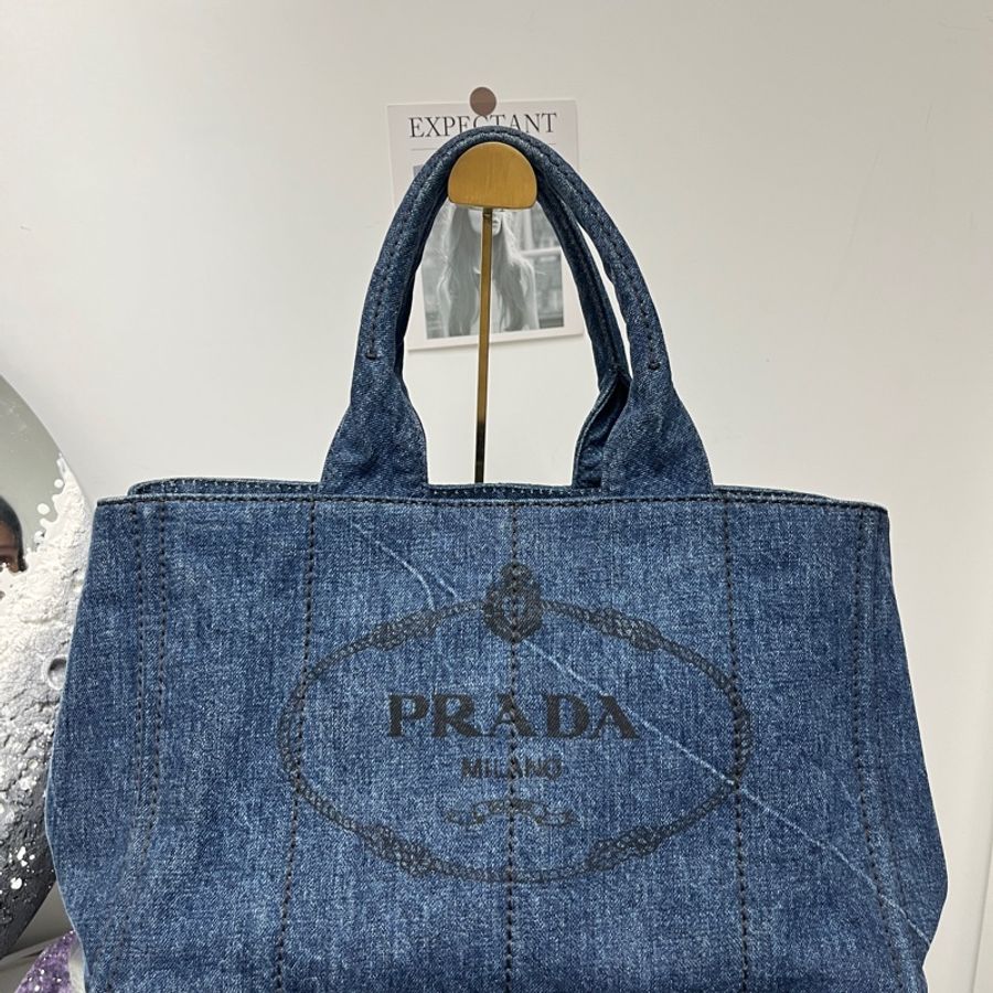 prada vintage tote bag 牛仔沙灘包-5