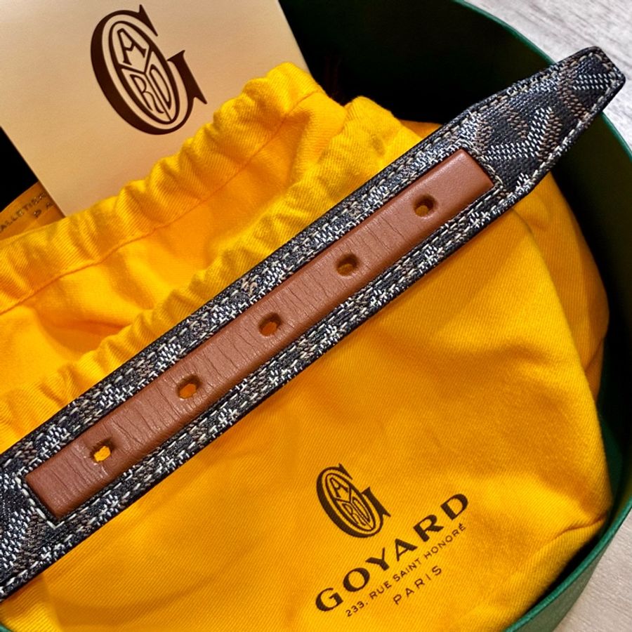 Goyard Fregate Belt 黑棕色皮帶/腰帶-5