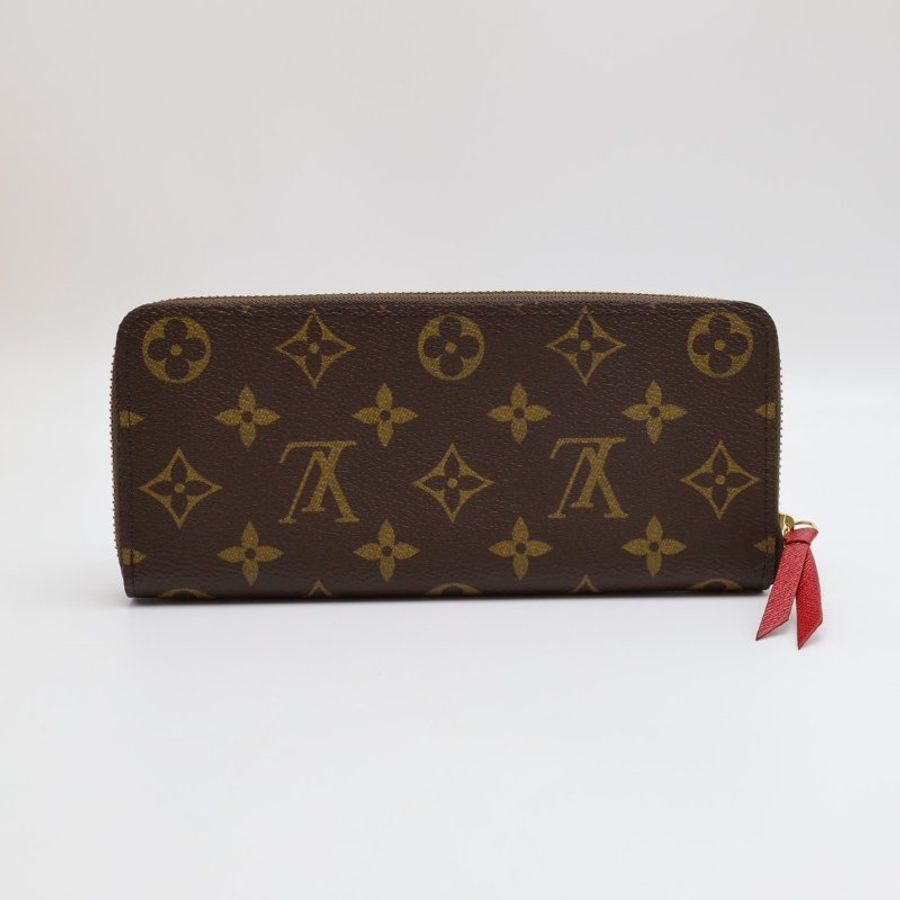 LOUIS VUITTON Clemence 老花拉鍊長夾 - 紅-1