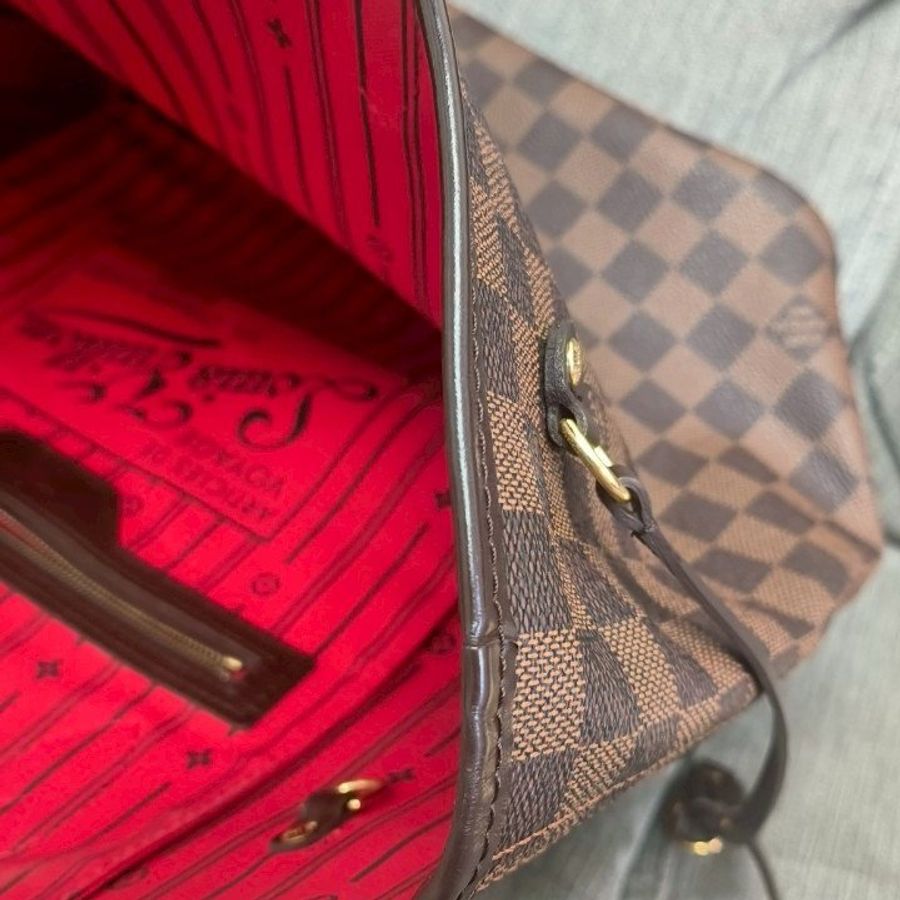 🩵Louis Vuitton Neverfull MM 經典棋盤格🩵 肩背包 /購物包 /托特包/媽媽包-26