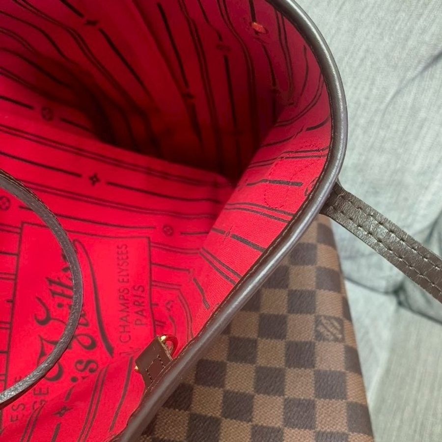 🩵Louis Vuitton Neverfull MM 經典棋盤格🩵 肩背包 /購物包 /托特包/媽媽包-28