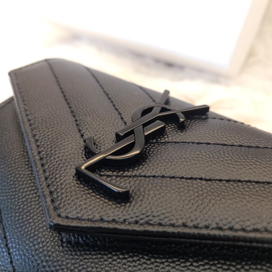 Saint Laurent YSL 卡片夾 so black-4
