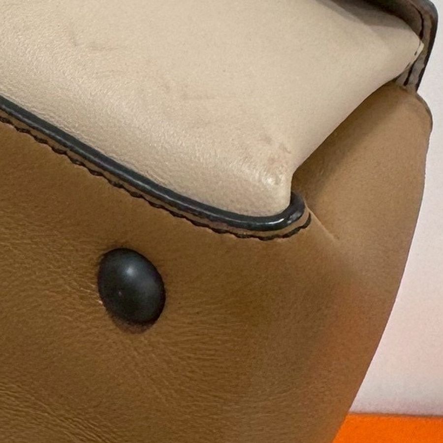 BOTTEGA VENETA BV MINI PIAZZA 米白 裸粉色 全皮 郵差包 手提包 肩背包 斜背包-41