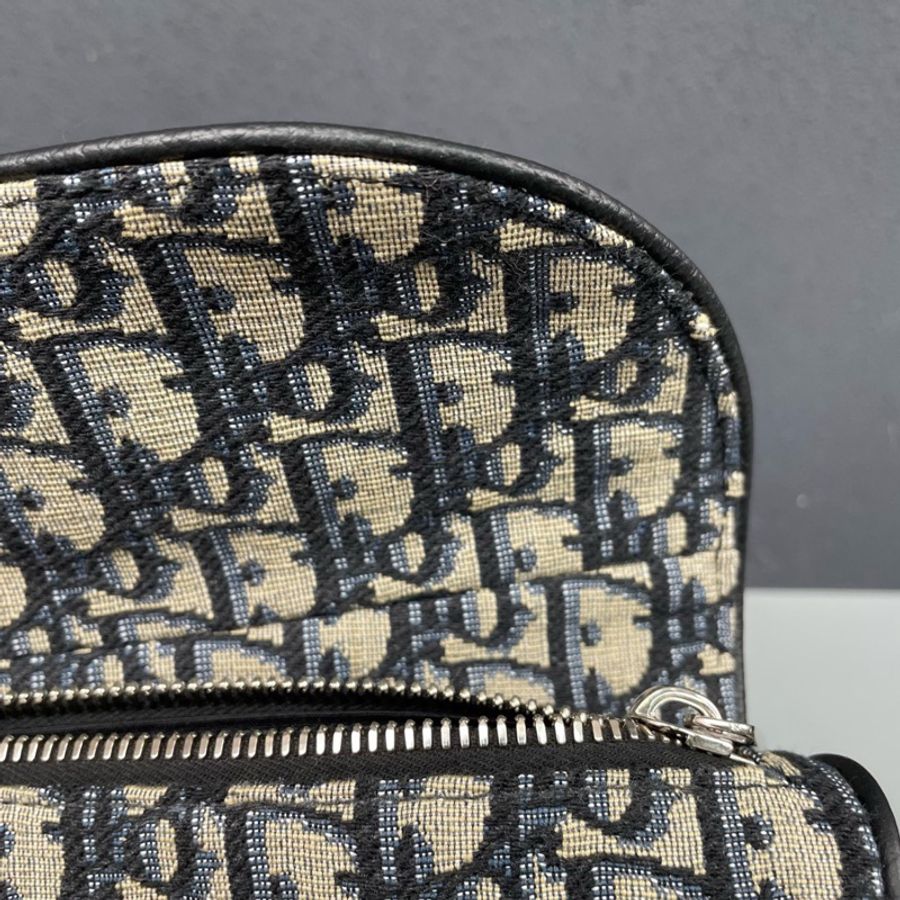 🈶專櫃購證Dior Saddle刺繡老花馬鞍包 芯片款 全配99🆕-28