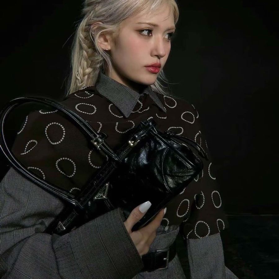 2025新品 Prada Bonnie 中號皮革手袋-1