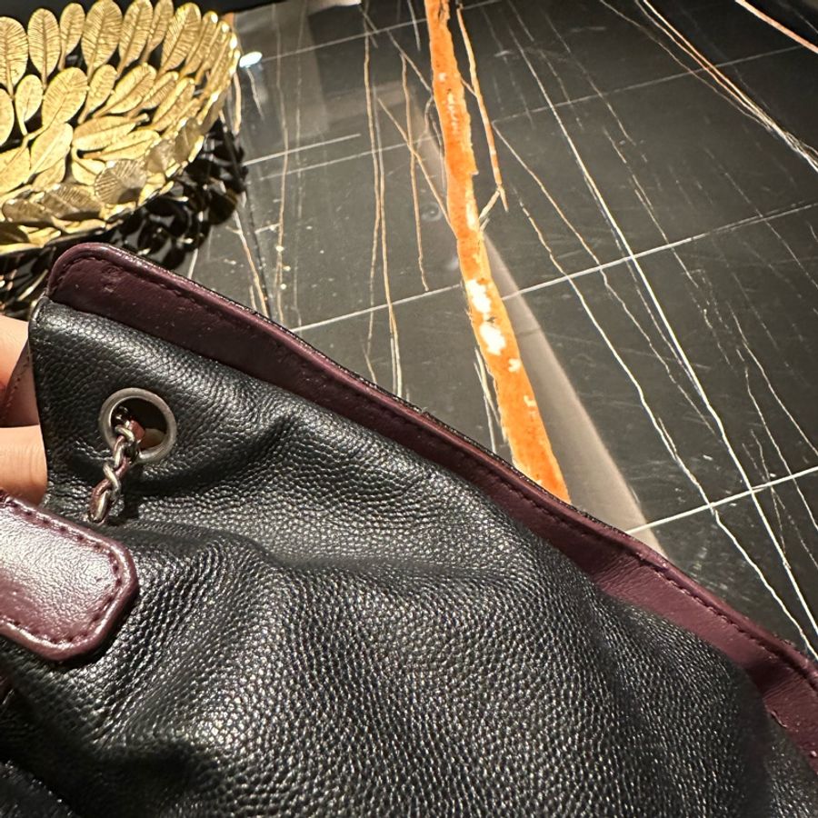 超美❤️ 香奈兒 #黑銀 #荔枝皮 #水桶包 #chanel-36