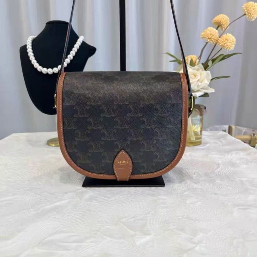 Celine 老花馬鞍包 中號 20年 18.5*17*8 99新 配件塵袋-1