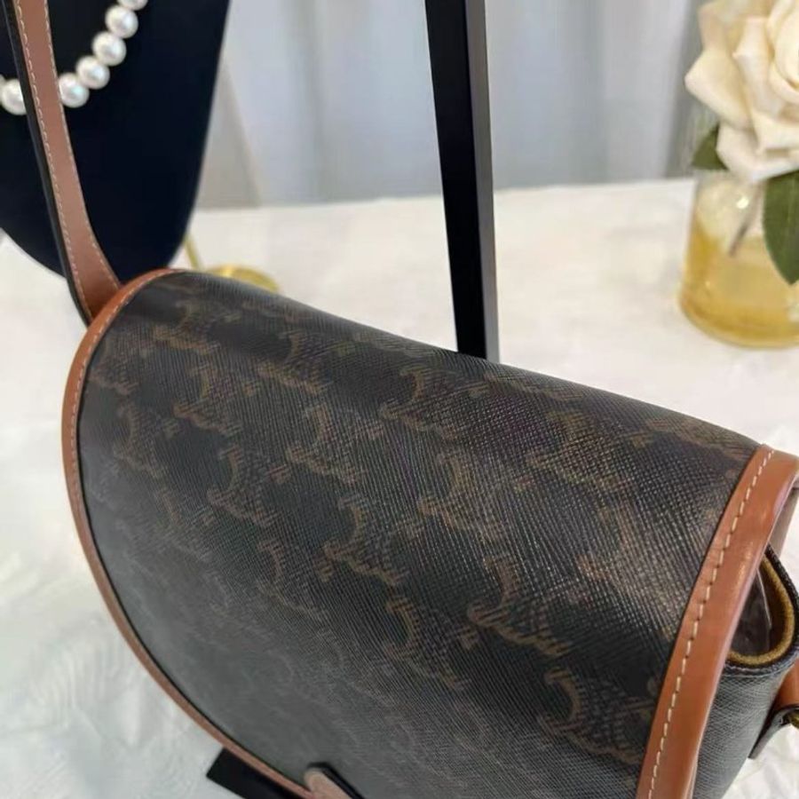 Celine 老花馬鞍包 中號 20年 18.5*17*8 99新 配件塵袋-3