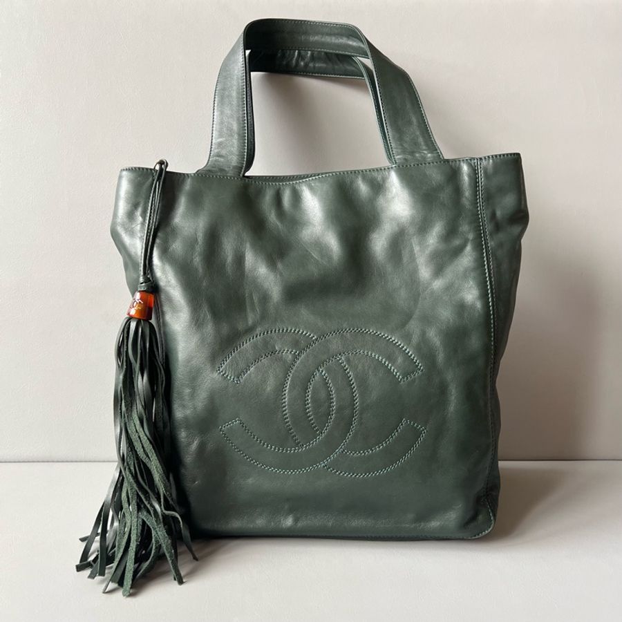 Vintage Chanel Tote Bag 中古香奈兒皮包 肩背包-0