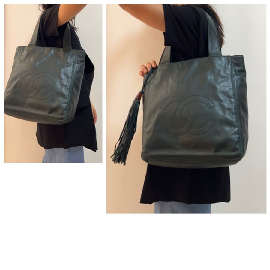 Vintage Chanel Tote Bag 中古香奈兒皮包 肩背包-13