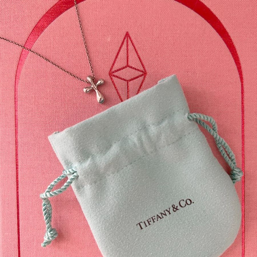 Tiffany & co. 925純銀十字架鍊墜 日本中古二手Vintage-0