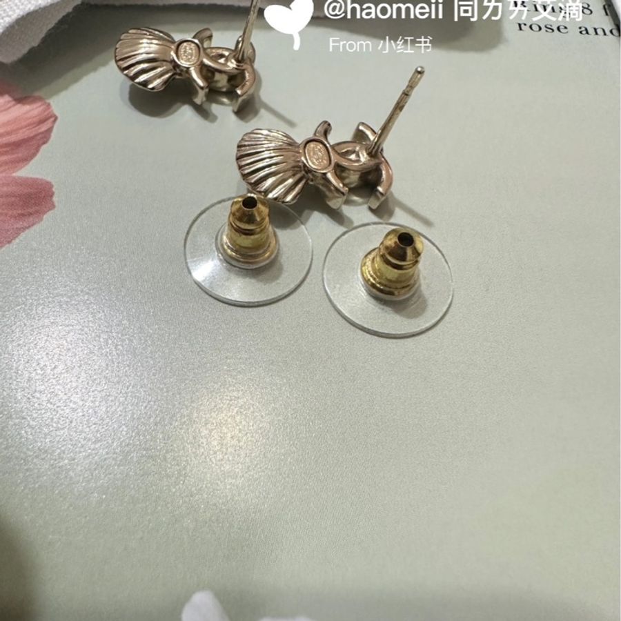 Chanel 25C 貝殼珍珠耳環 珍珠扇貝 迷你耳環-6