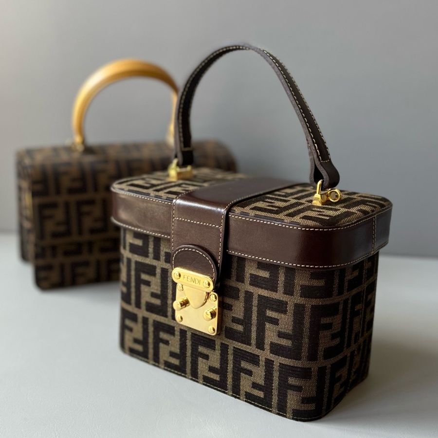 Vintage Fendi Vanity Box | Zucca Pattern | 2 way 中古Fendi 經典化妝包 肩背包-7