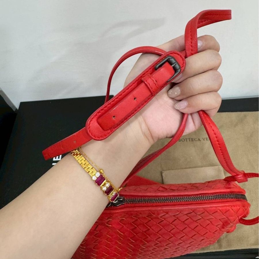 Bottega Veneta BV Nodini 紅 貝殼包 肩背包 斜背包 側背包 手提包-5