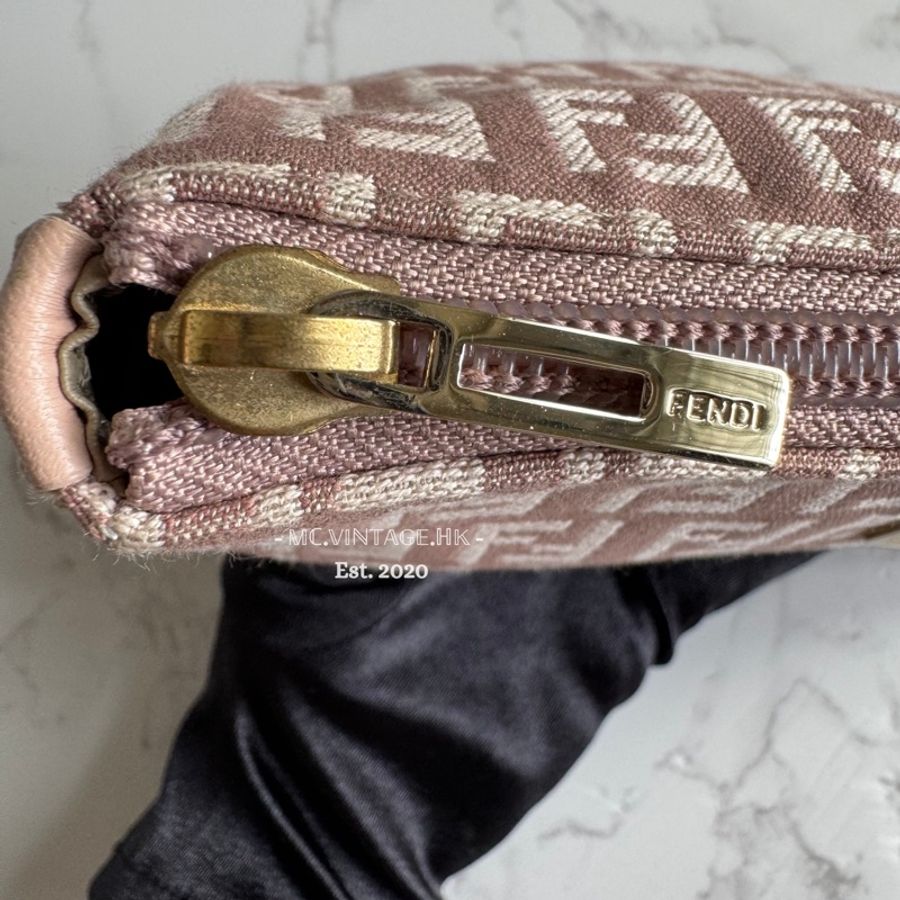 FENDI Zucchino Canvas Pouch 老花 布面 化妝包-27