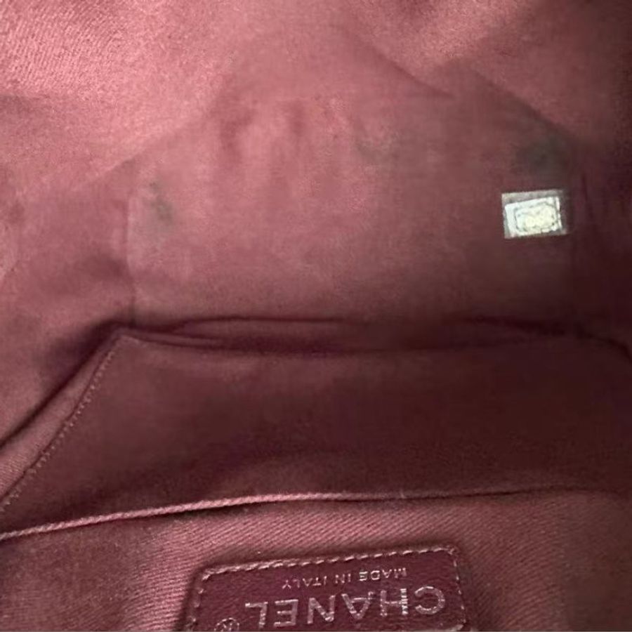 chanel 黑銀 薩爾茨堡油蠟皮後背包小號duma中古包 20*12*23cm 98新 配件塵袋-8
