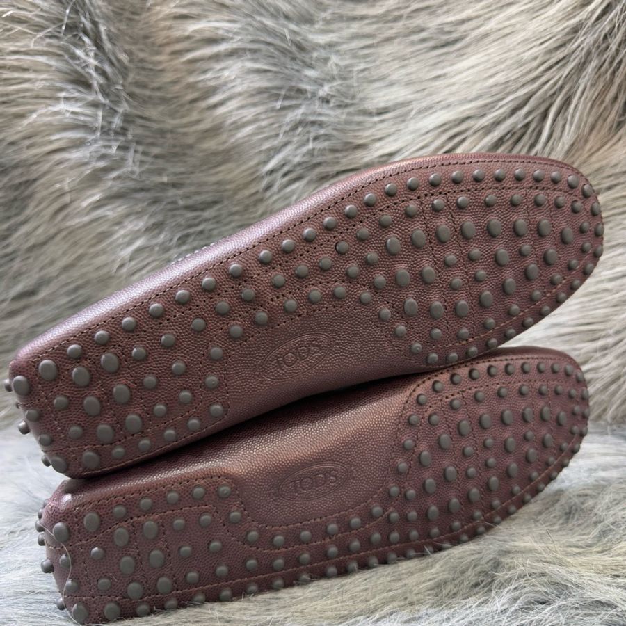 TODS 黑色 紫色 荔枝皮 綁帶 帆船鞋 休閒鞋 懶人鞋 皮鞋 豆豆鞋 男 鞋 方便鞋-10