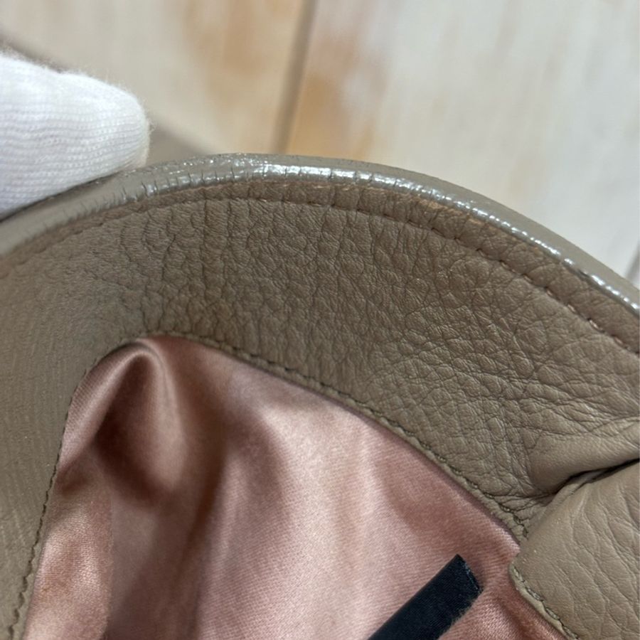 MIU MIU 大象灰 全皮 滾白邊 拉鍊 內袋 肩背包 托特包 手提包-19