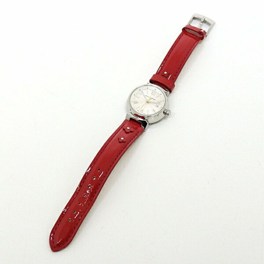 路易威登 Tambour Q121K 女士腕錶 白色錶盤石英錶-2