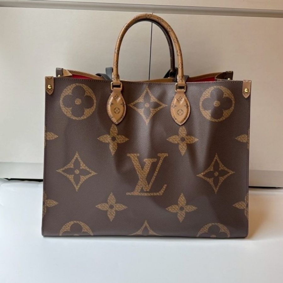 LV 老花拚色 onthego GM 大號托特包-2