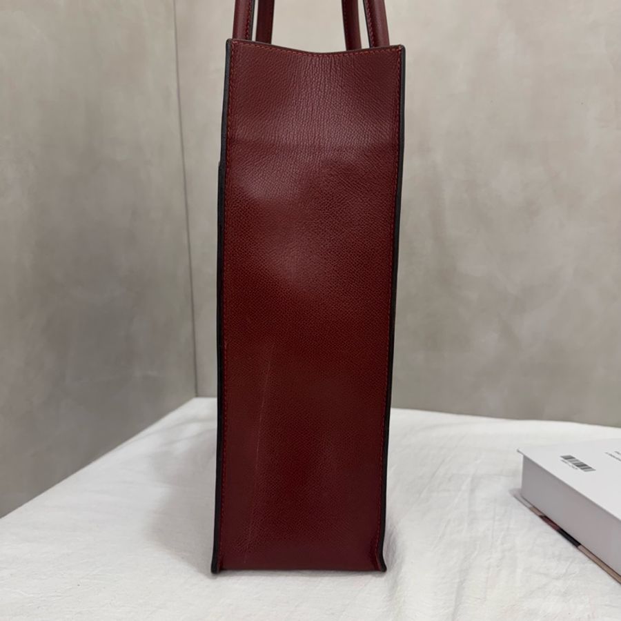 Hermès whitebus 酒紅色手提托特-6
