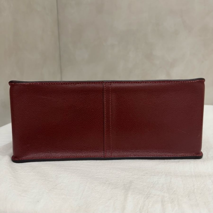 Hermès whitebus 酒紅色手提托特-7
