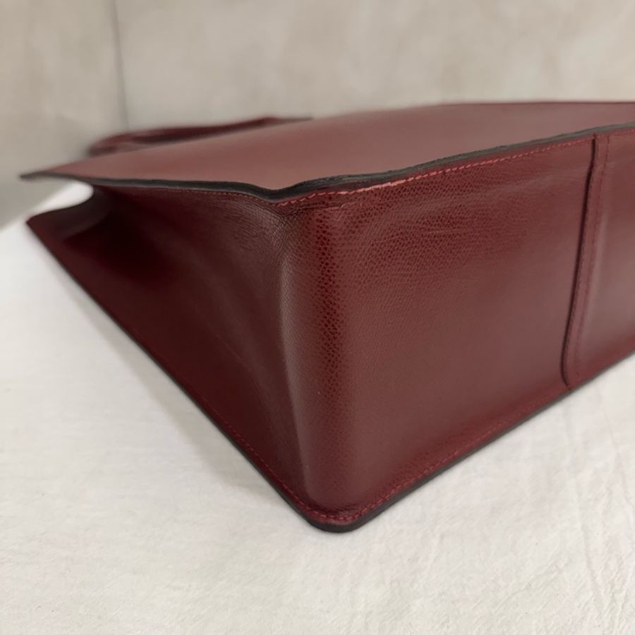 Hermès whitebus 酒紅色手提托特-8