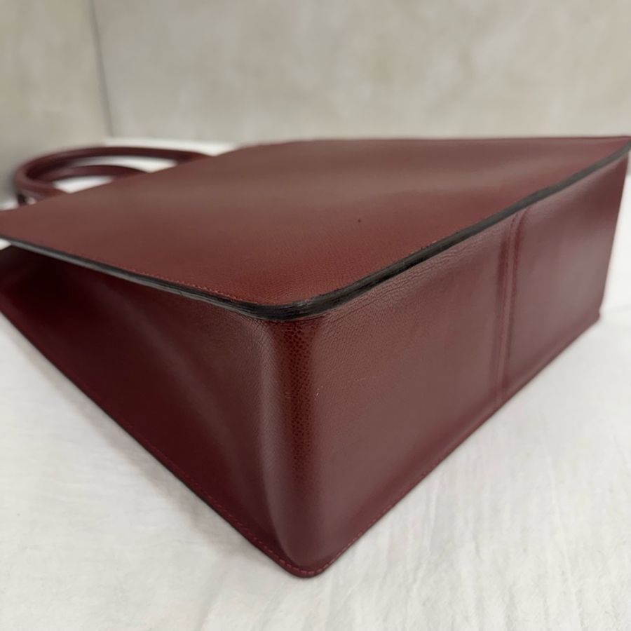 Hermès whitebus 酒紅色手提托特-10