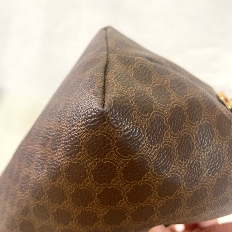 Celine中號經典凱旋門棕色雲朵包 斜跨包-23