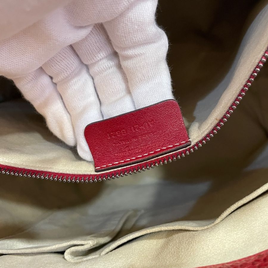 Ferragamo桃紅色蛇皮蝴蝶結手提包 托特包-22