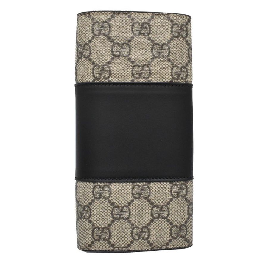 【門市全新現貨】 GUCCI GG Supreme LOGO印花皮革翻蓋長夾 (附原廠紙盒、原廠防塵袋)-3