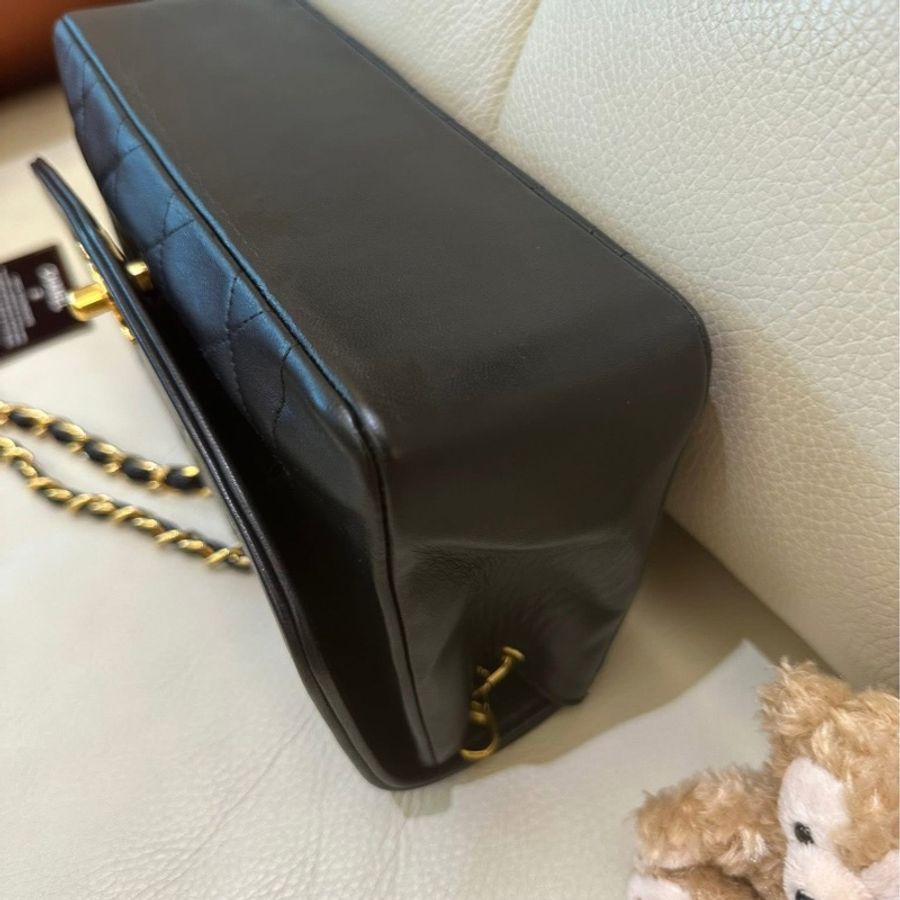 🧚🏻Chanel Diana Reissue 22cm 黑色羊皮黛妃包(小號✨)【少見Vintage狀況非常好】(已售出)-14