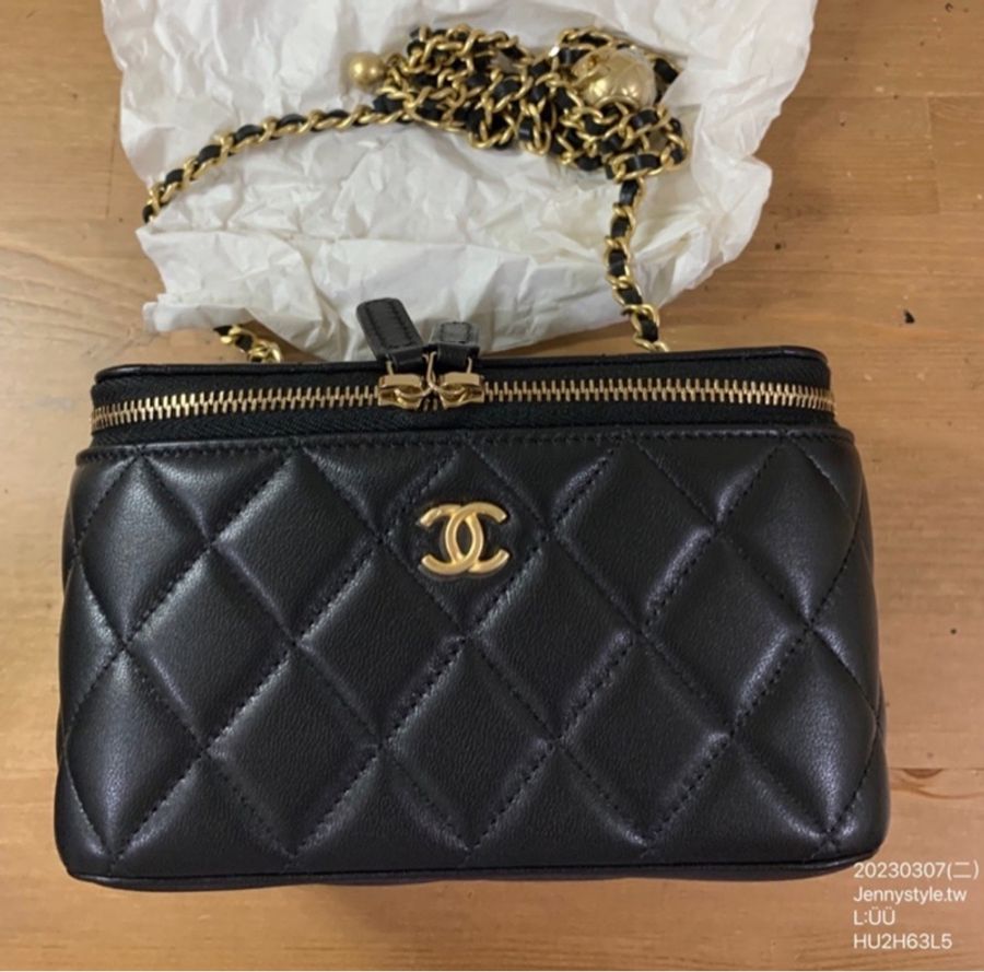 (已驗過)chanel小羊皮金球長盒子-閒置-7
