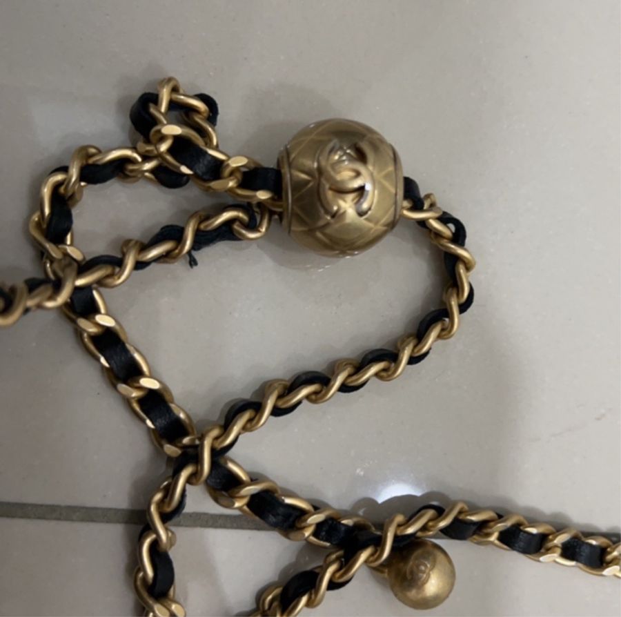 (已驗過)chanel小羊皮金球長盒子-閒置-25