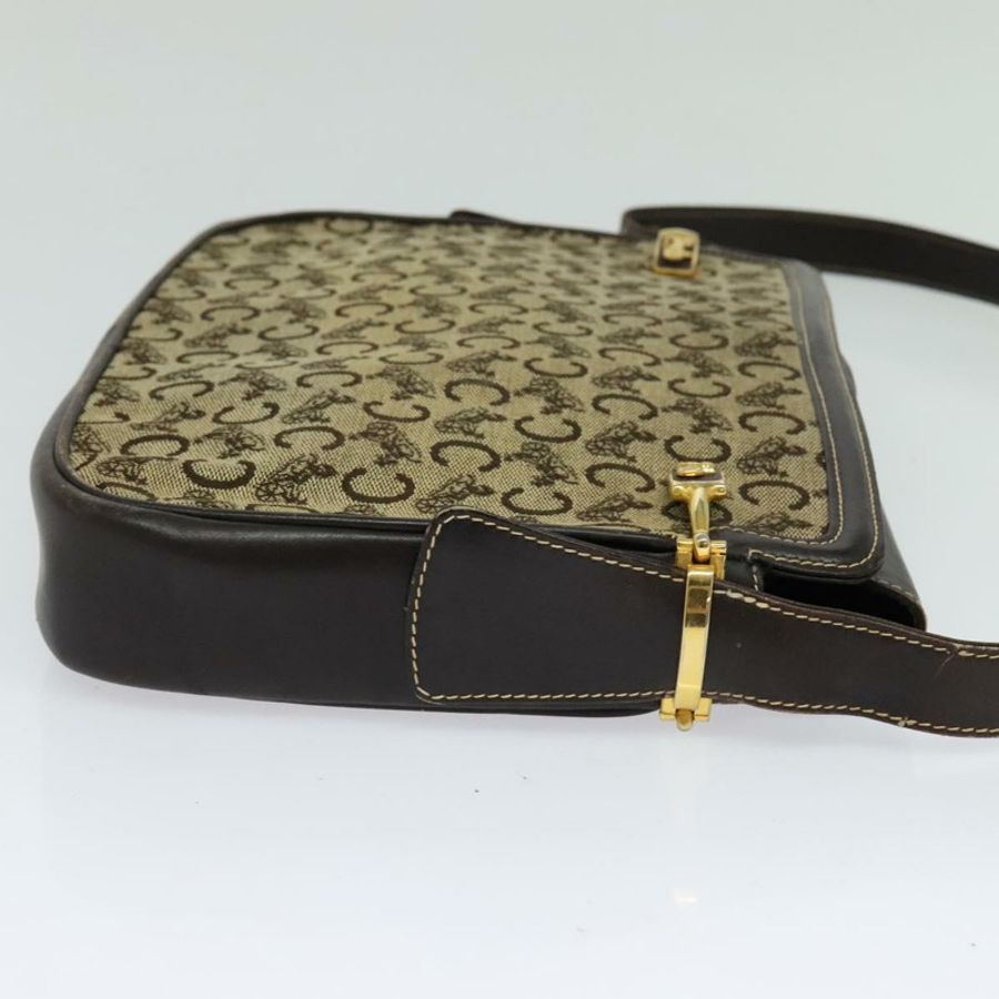 【日本直送】CELINE C Sulky 肩背包 帆布 米色 金色 正品 117907-3