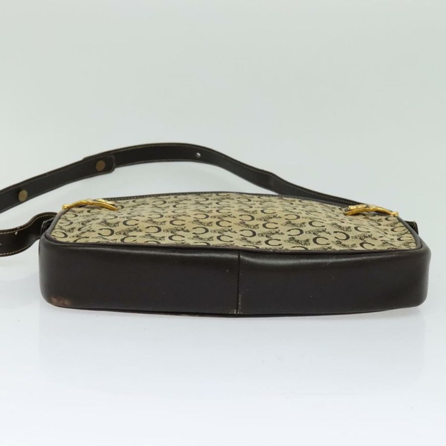 【日本直送】CELINE C Sulky 肩背包 帆布 米色 金色 正品 117907-4