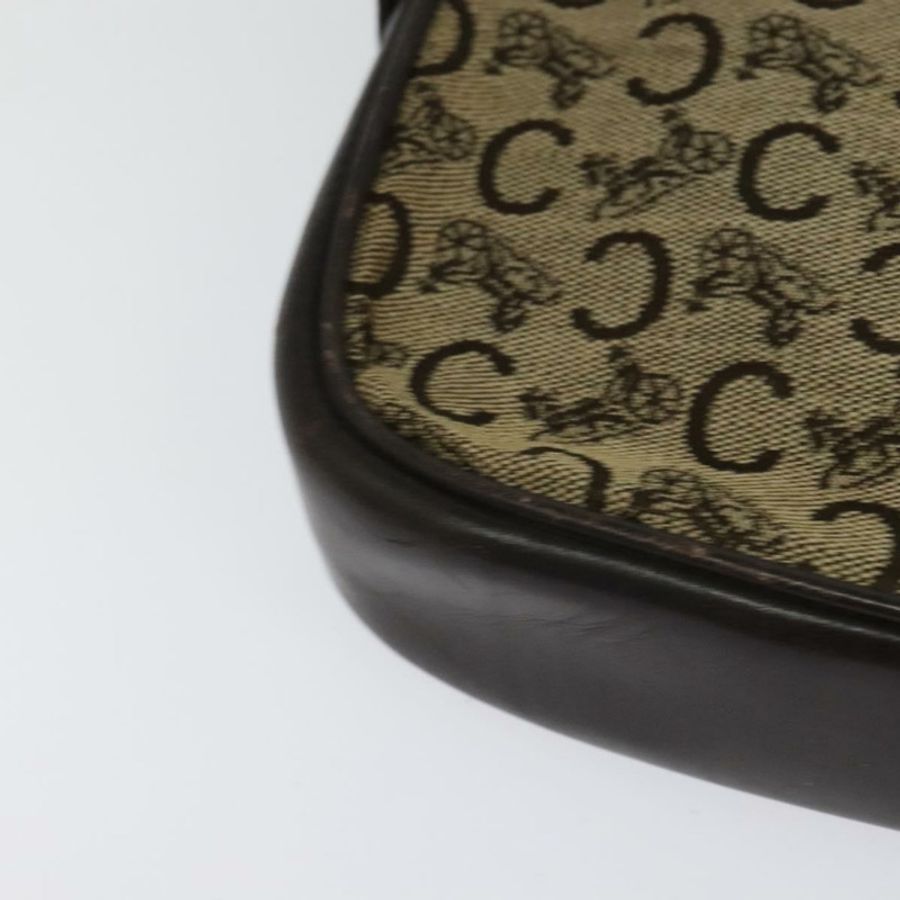 【日本直送】CELINE C Sulky 肩背包 帆布 米色 金色 正品 117907-14