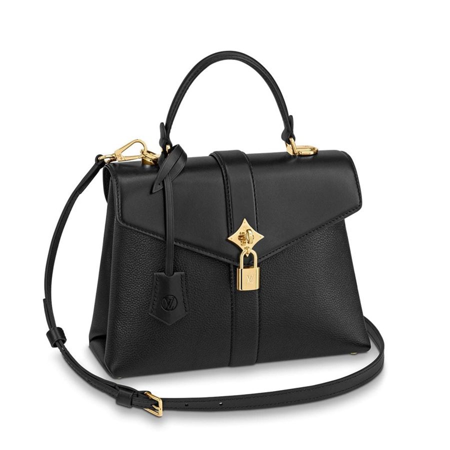 LV rose des vents 風中玫瑰 全皮 黑金 手提包 斜背包 肩背包 側背包 公文包 公事包-4