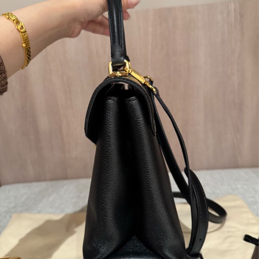 LV rose des vents 風中玫瑰 全皮 黑金 手提包 斜背包 肩背包 側背包 公文包 公事包-14