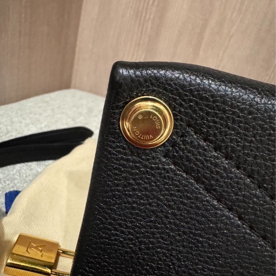 LV rose des vents 風中玫瑰 全皮 黑金 手提包 斜背包 肩背包 側背包 公文包 公事包-36