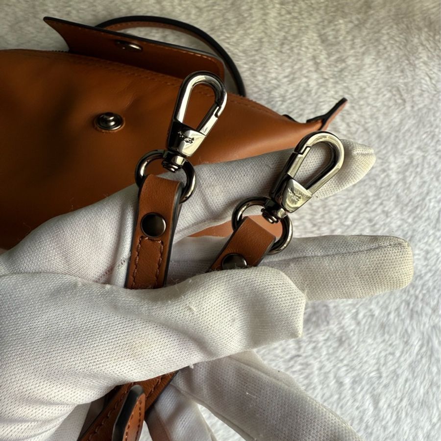LONGCHAMP Le Pliage Xtra XS 小牛皮迷你二用包(白蘭)-1